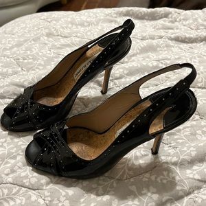 Manolo Blahnik peep toe heels. Size 38.5